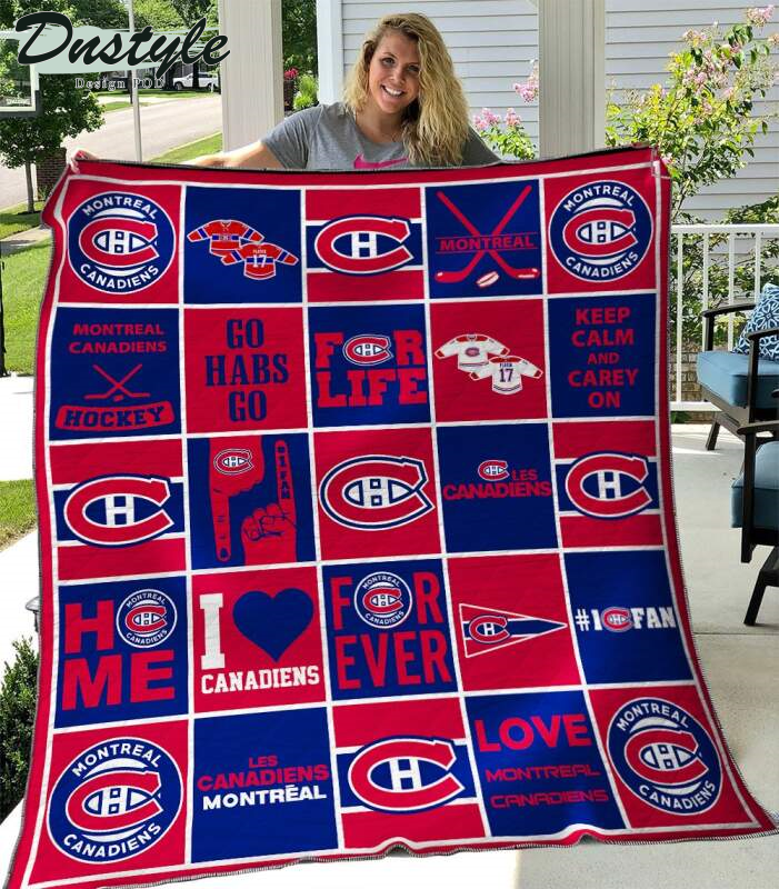 Montreal Canadiens Go Habs Go Quilt Blanket