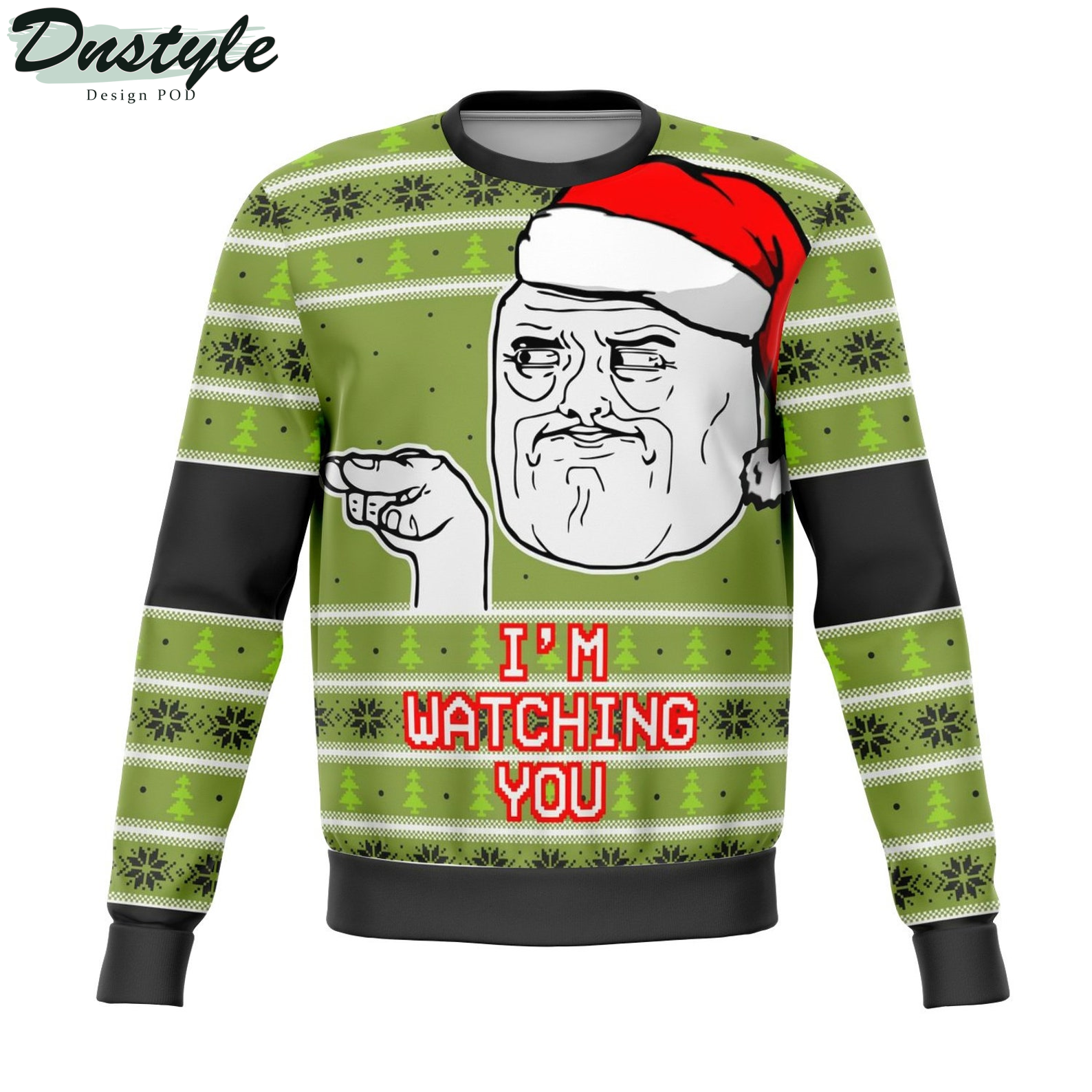 I'm Watching You Meme 2022 Ugly Christmas Sweater
