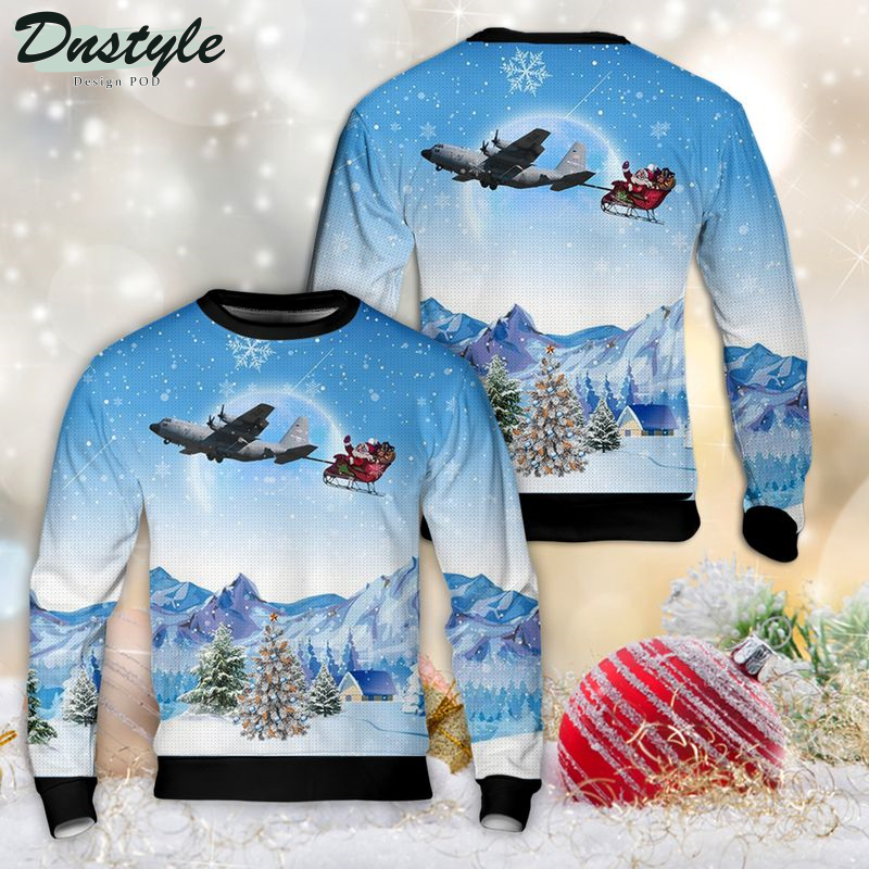 US Air Force Lockheed C-130H Hercules Ugly Christmas Sweater