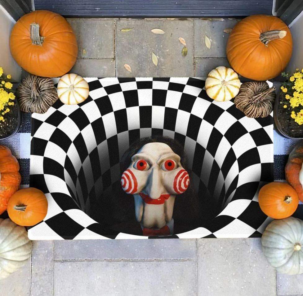 Halloween Billy Jigsaw illusion doormat