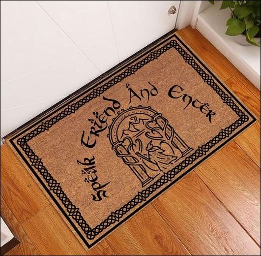 Speak friend and enter Lord of the Rings doormat