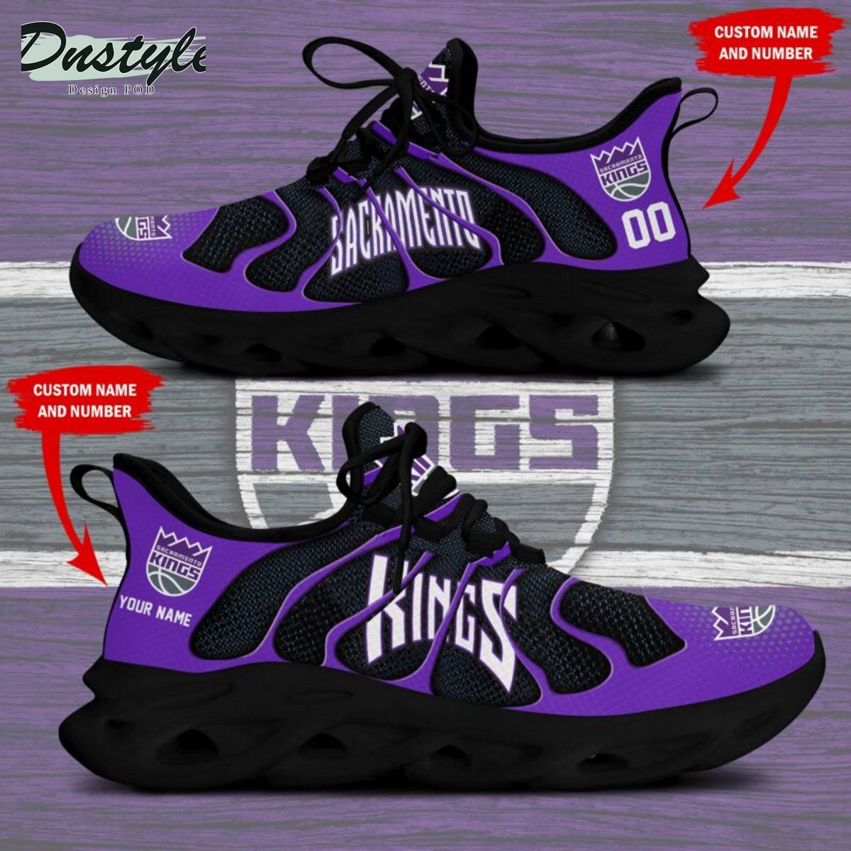 Sacramento Kings NBA Personalized Max Soul Shoes