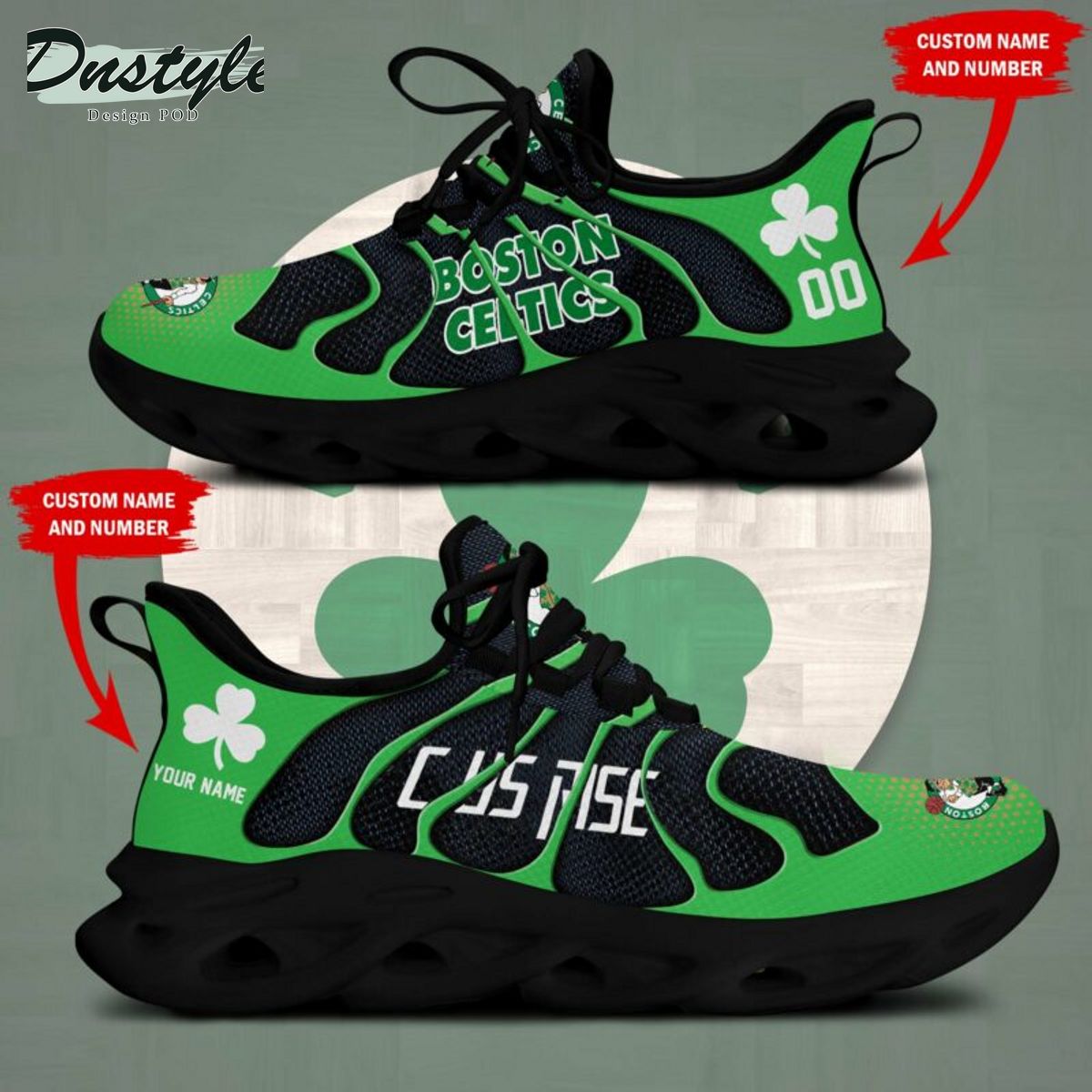 Boston Celtics NBA Personalized Max Soul Shoes