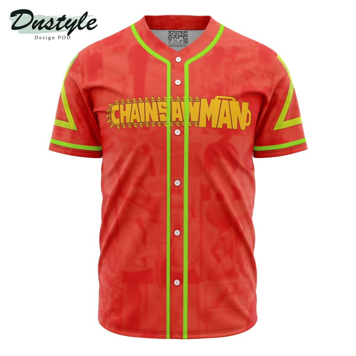 Chainsaw Man Denji Orange Baseball Jersey