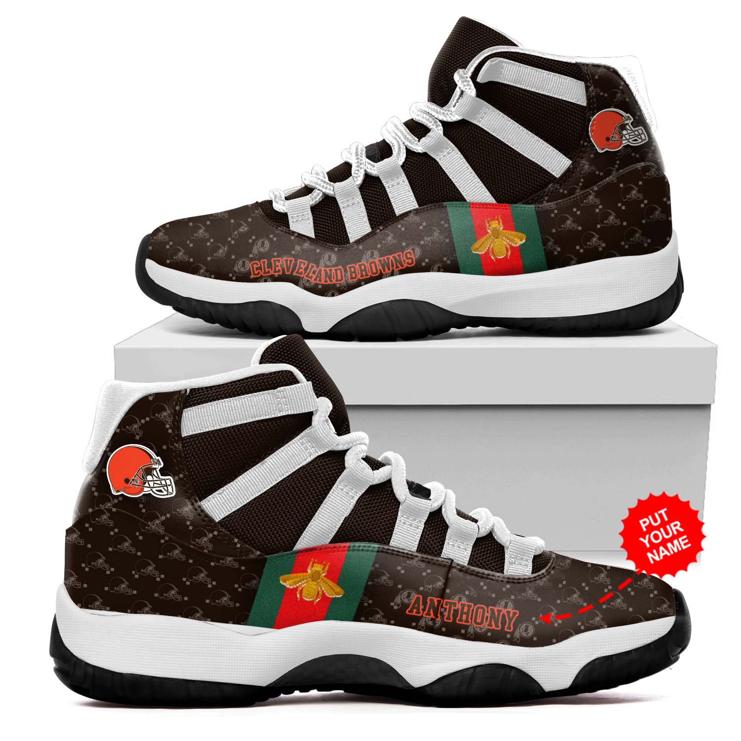 Cleveland Browns NFL Gucci Air Jordan 11 Shoes