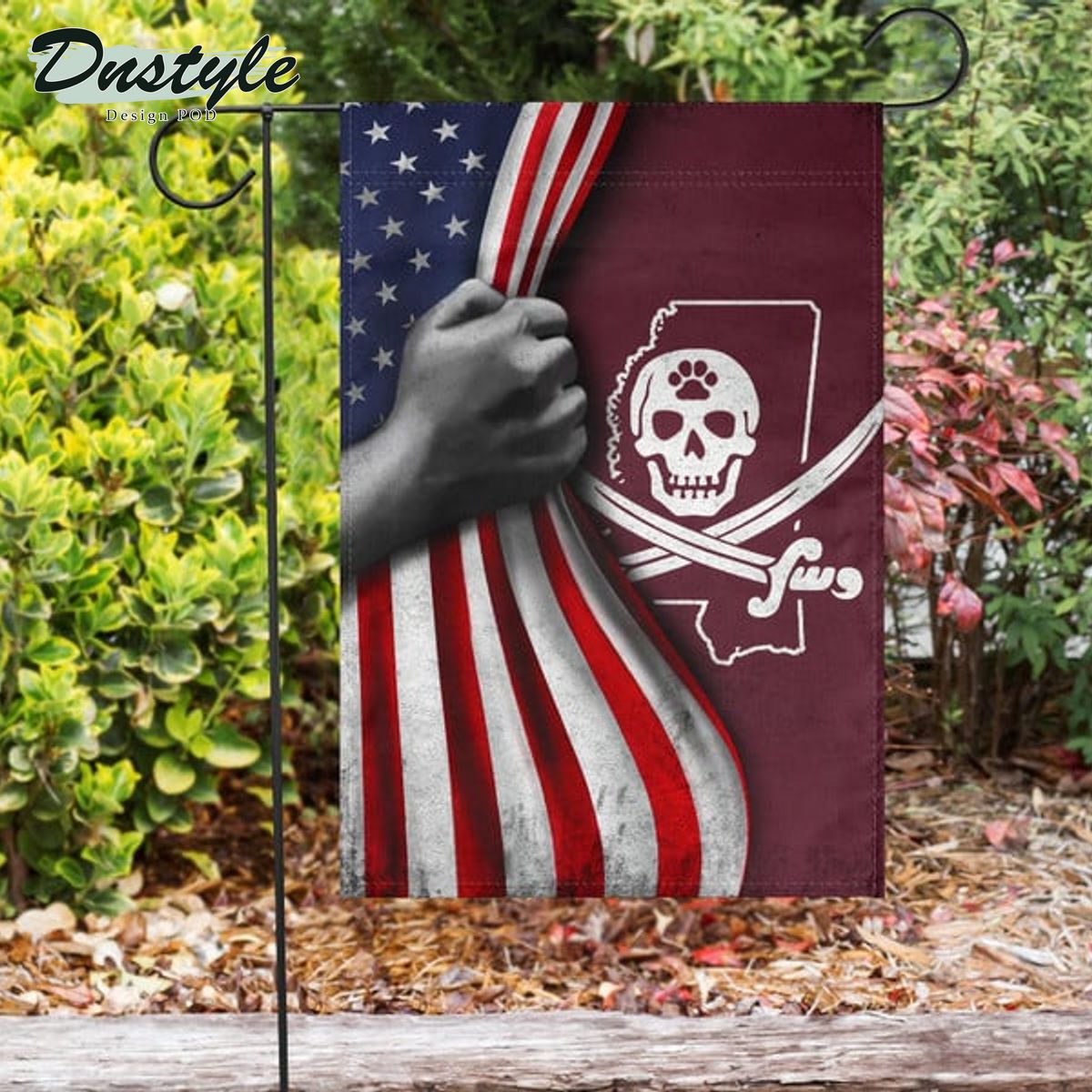 Ms State Pirate Flag American And Jolly Roger Flag