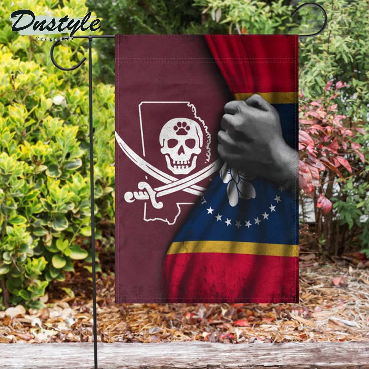 Ms State Pirate Flag American And Mississippi State Pirate Bulldogs Flag