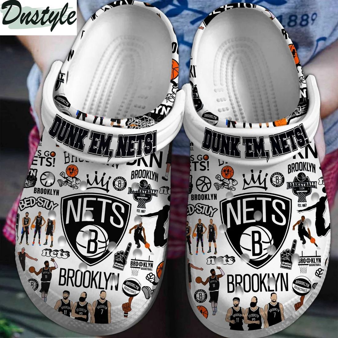 Brooklyn Nets NBA Crocs Crocband Clogs Shoes