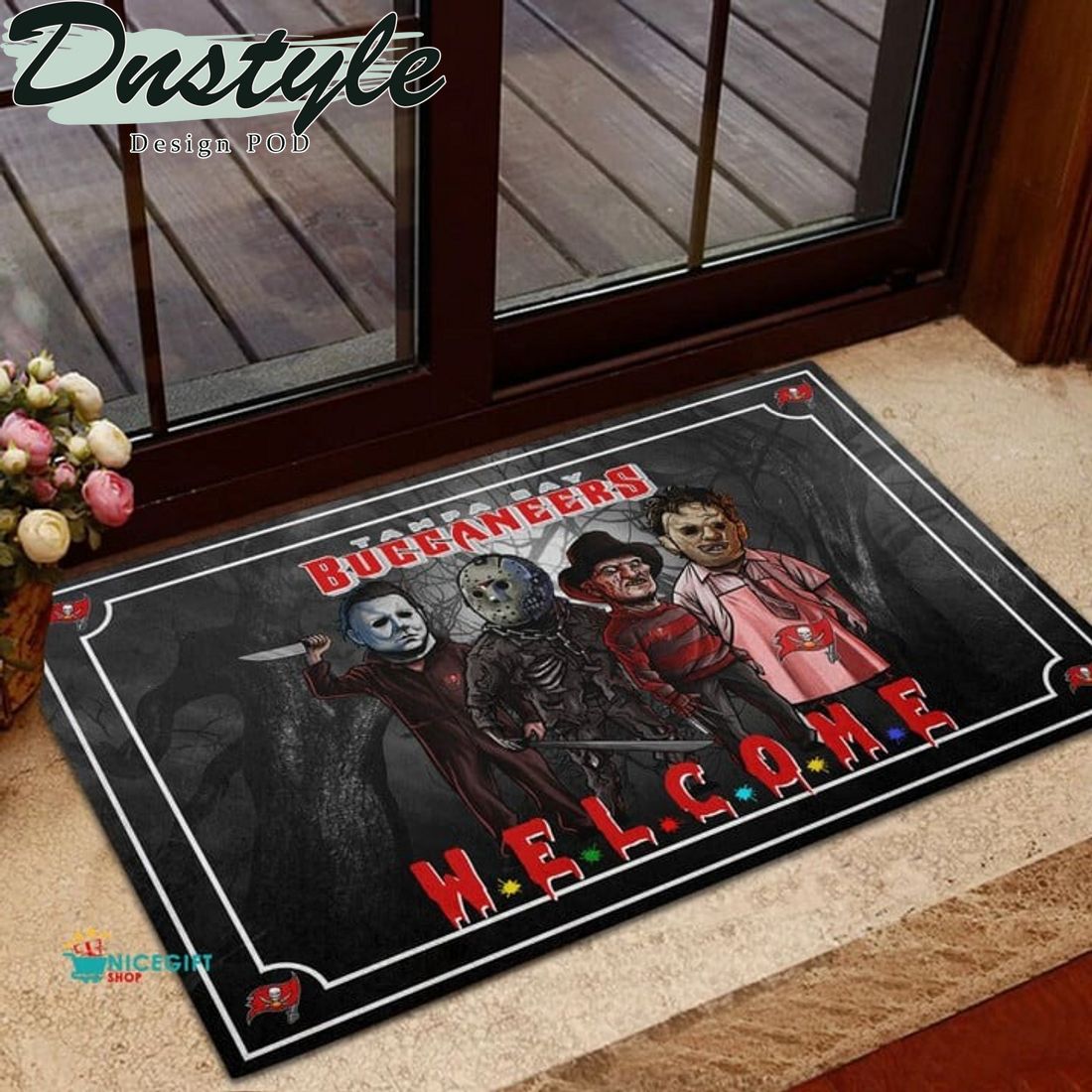 Tampa Bay Buccaneers Halloween Welcome Doormat