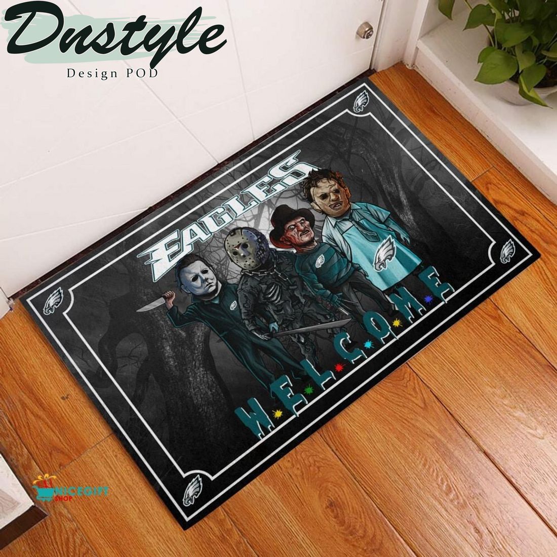Philadelphia Eagles Halloween Welcome Doormat