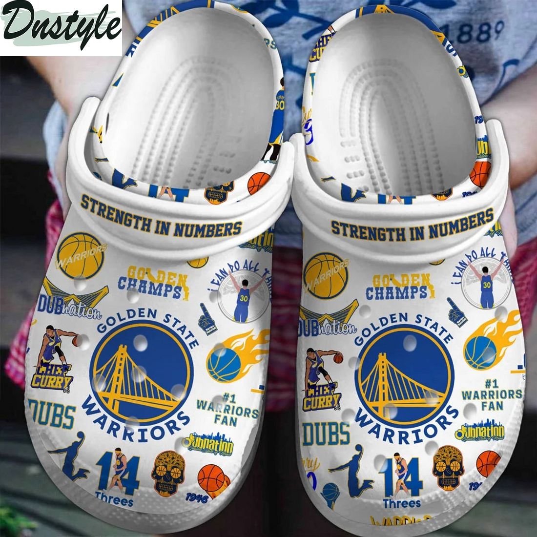 Golden State Warriors NBA Crocs Crocband Clogs Shoes
