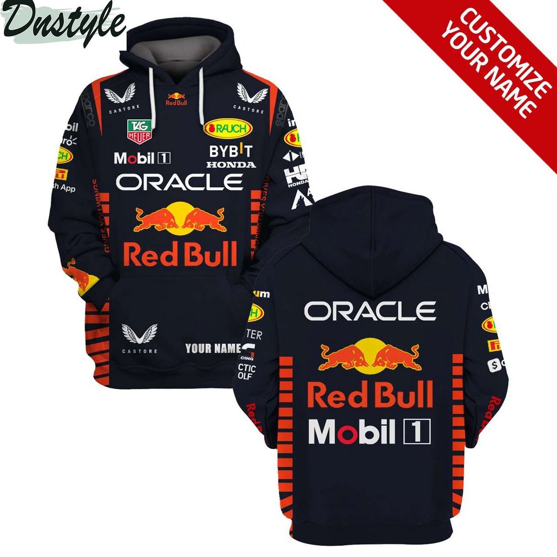 Oracle Red Bull F1 Racing Team 2023 Season Custom Name Hoodie