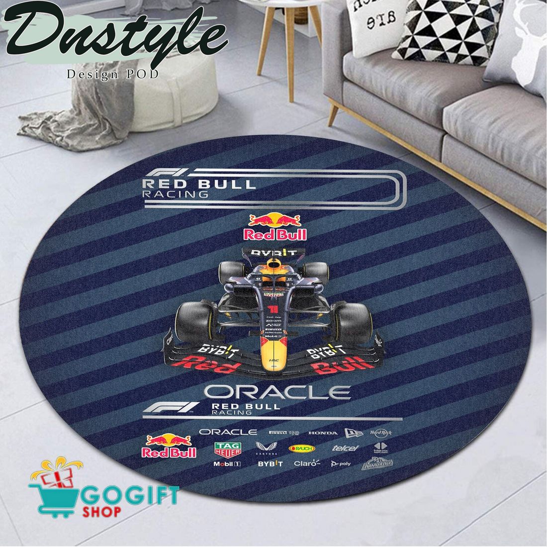 Red Bull Racing Round Rug