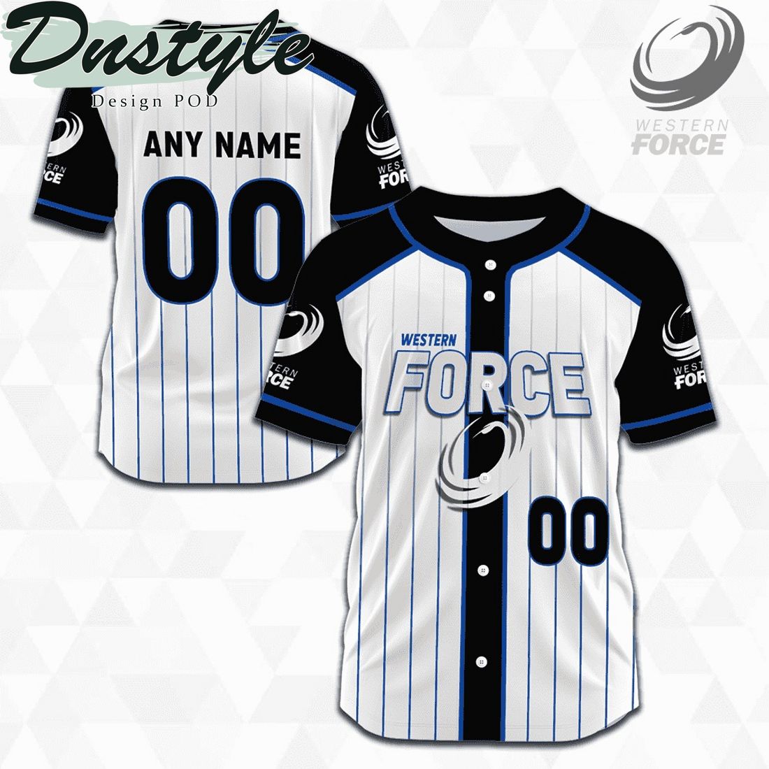 Western Force 2023 Season Personalized Baseball Jersey