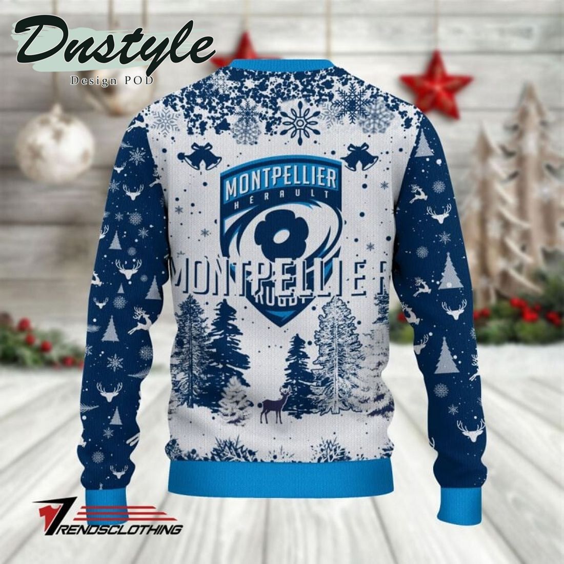 Montpellier Herault Rugby 2023 Ugly Christmas Sweater