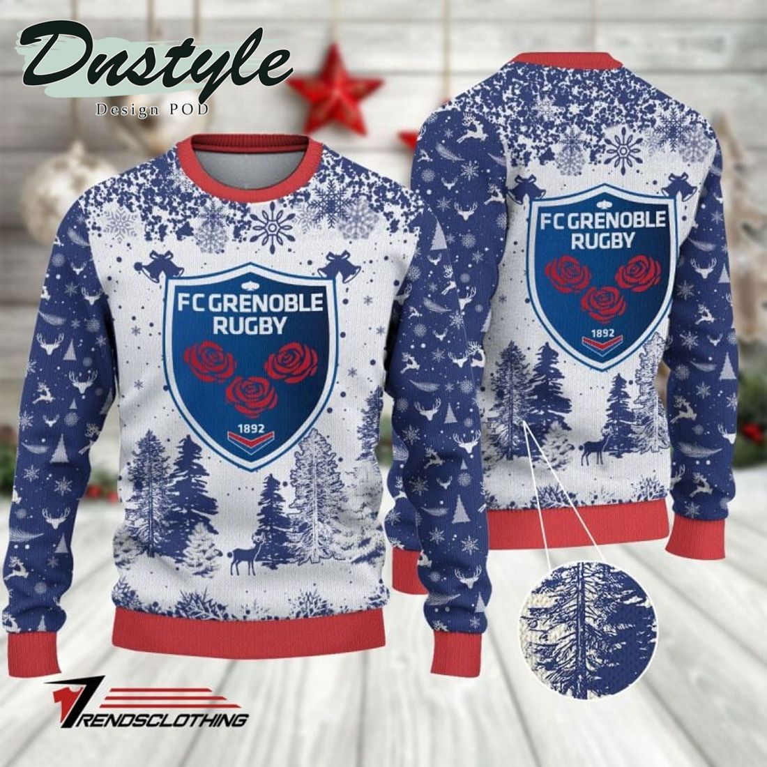 FC Grenoble Rugby 2023 Ugly Christmas Sweater