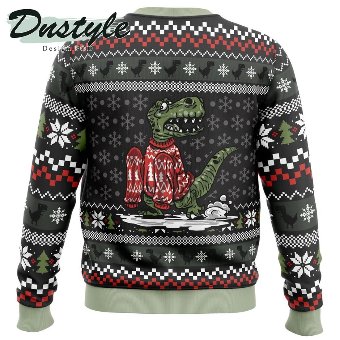 Dinosaurs Wrong Size Ugly Christmas Sweater