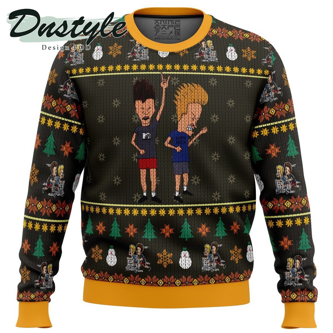 Beavis and Butthead Do the Universe Ugly Christmas Sweater