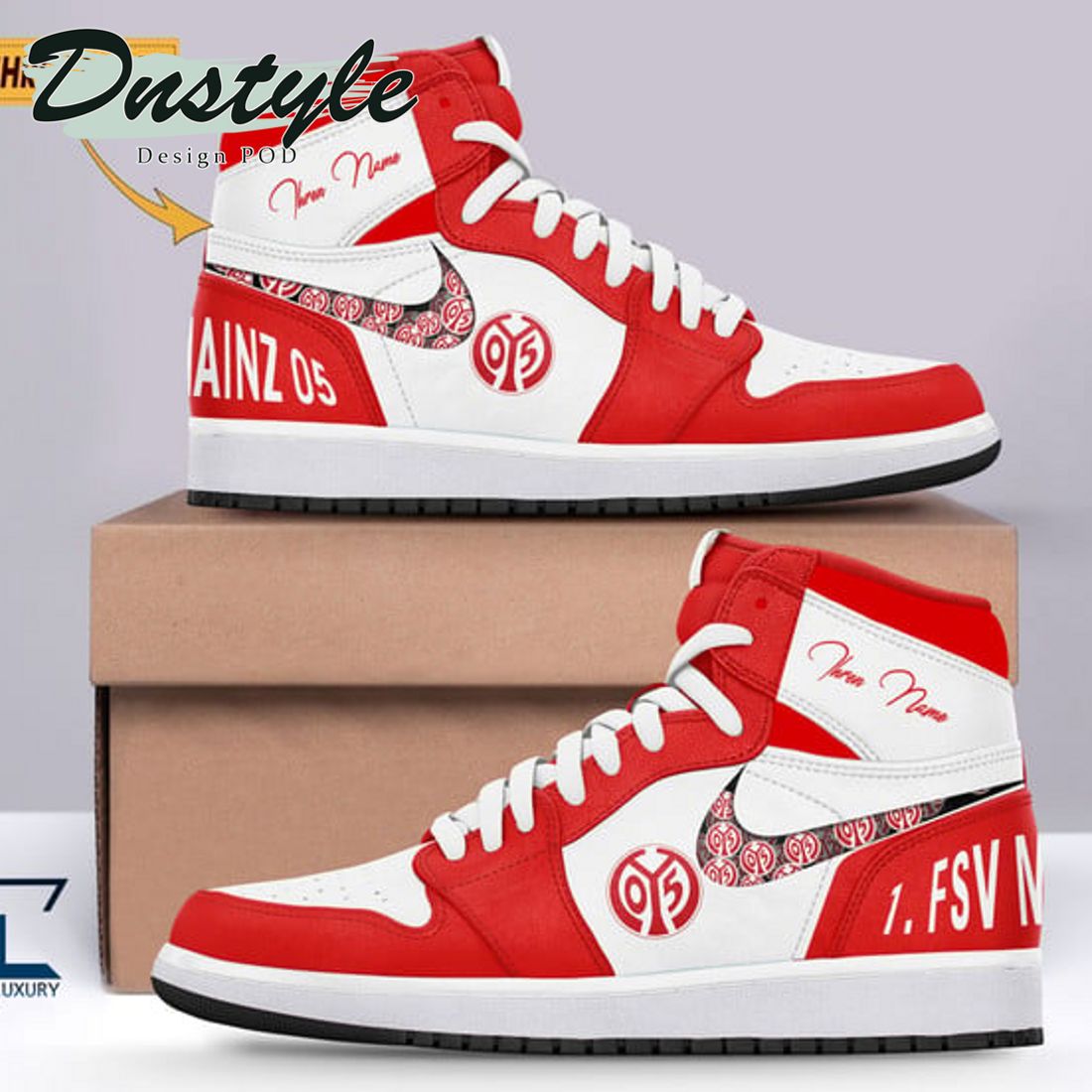 Fortuna Dusseldorf Bundesliga Nike Air Jodan 1 Sneakers