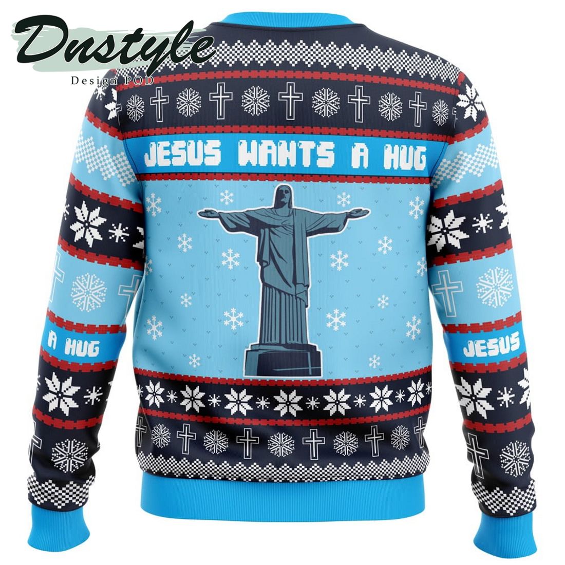 Jesus Wants A Hug Hellsing Ugly Christmas Sweater 1