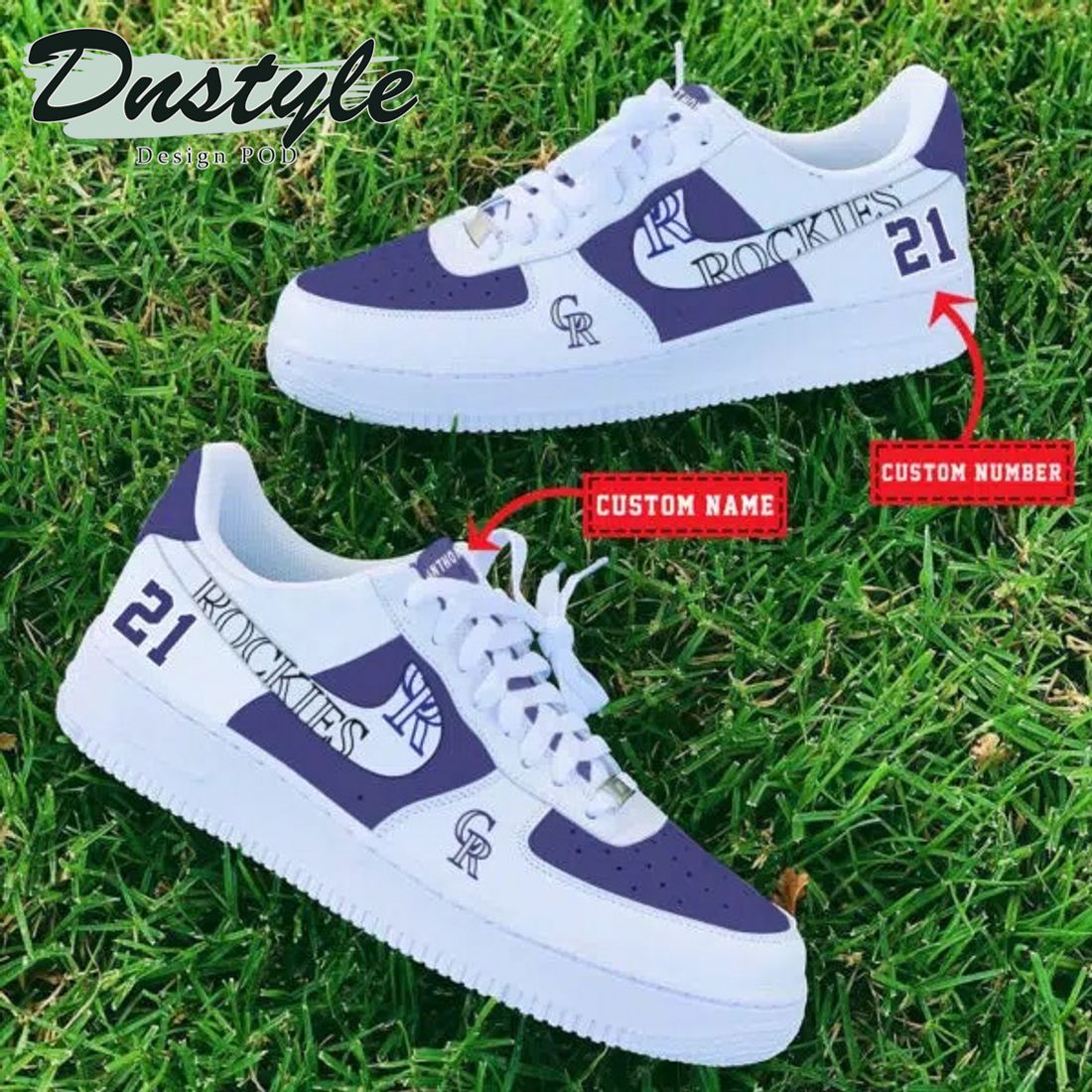 MLB Detroit Tigers Personalized Name Number Nike Air Force 1 Sneakers