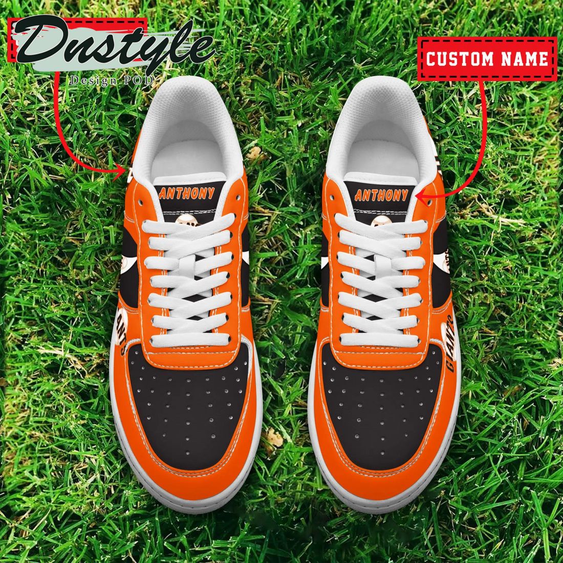 MLB San Francisco Giants Personalized Name Number Nike Air Force 1 Sneakers 1