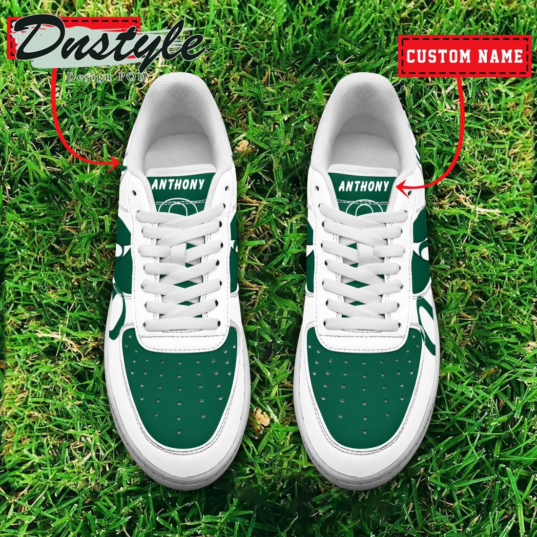 NCAA Oregon Ducks Personalized Name Number Nike Air Force 1 Sneakers