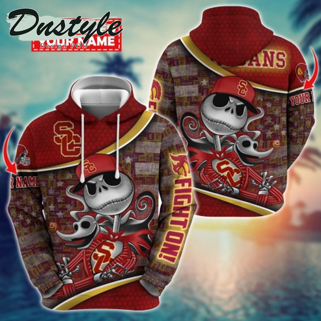 NCAA Washington State Cougars Math Jack Skellington Custom Name Halloween 3D Hoodie