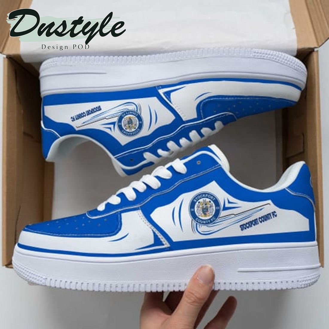 Stockport County FC EFL Championship Nike Air Force 1 Sneakers