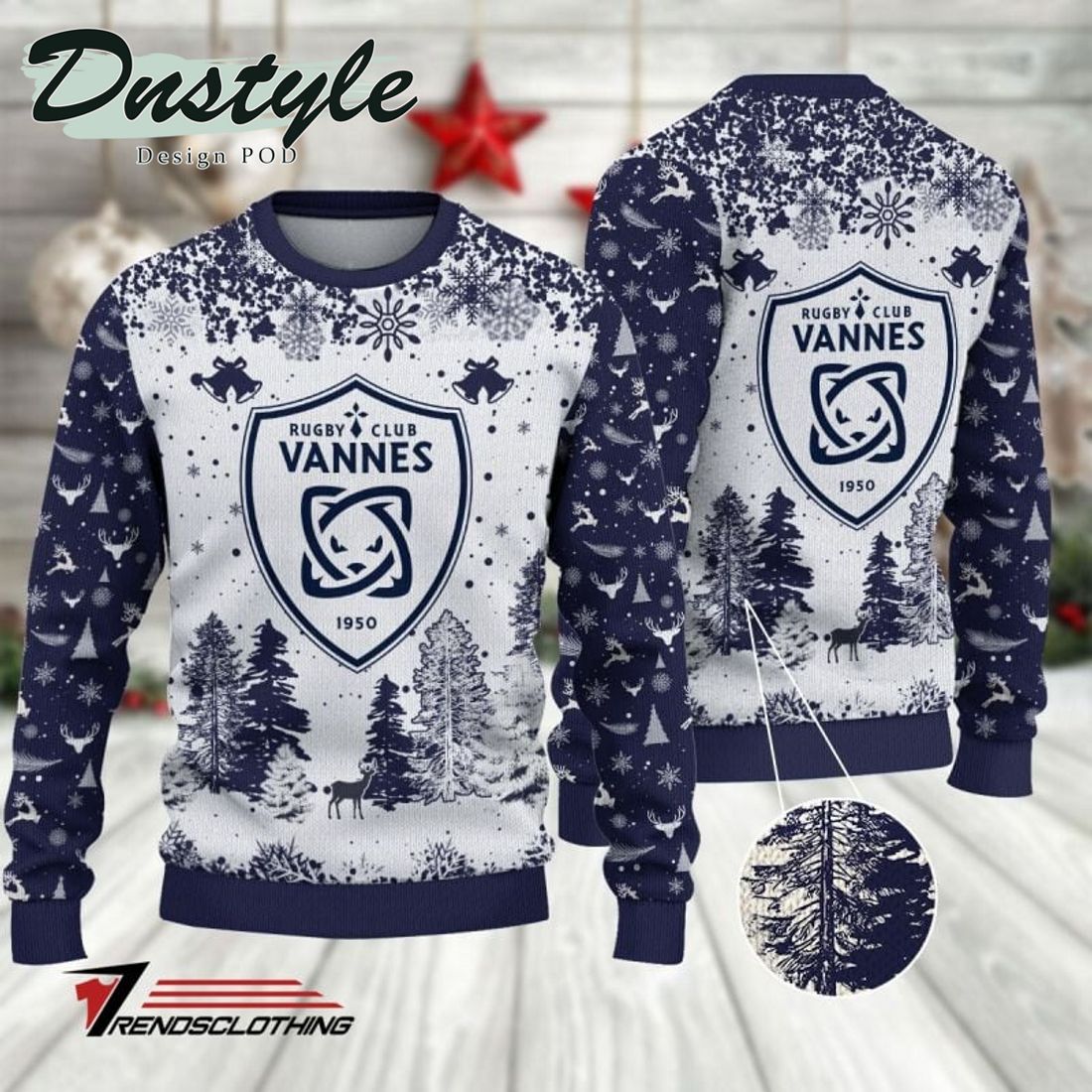 Rouen Normandie Rugby 2023 Ugly Christmas Sweater