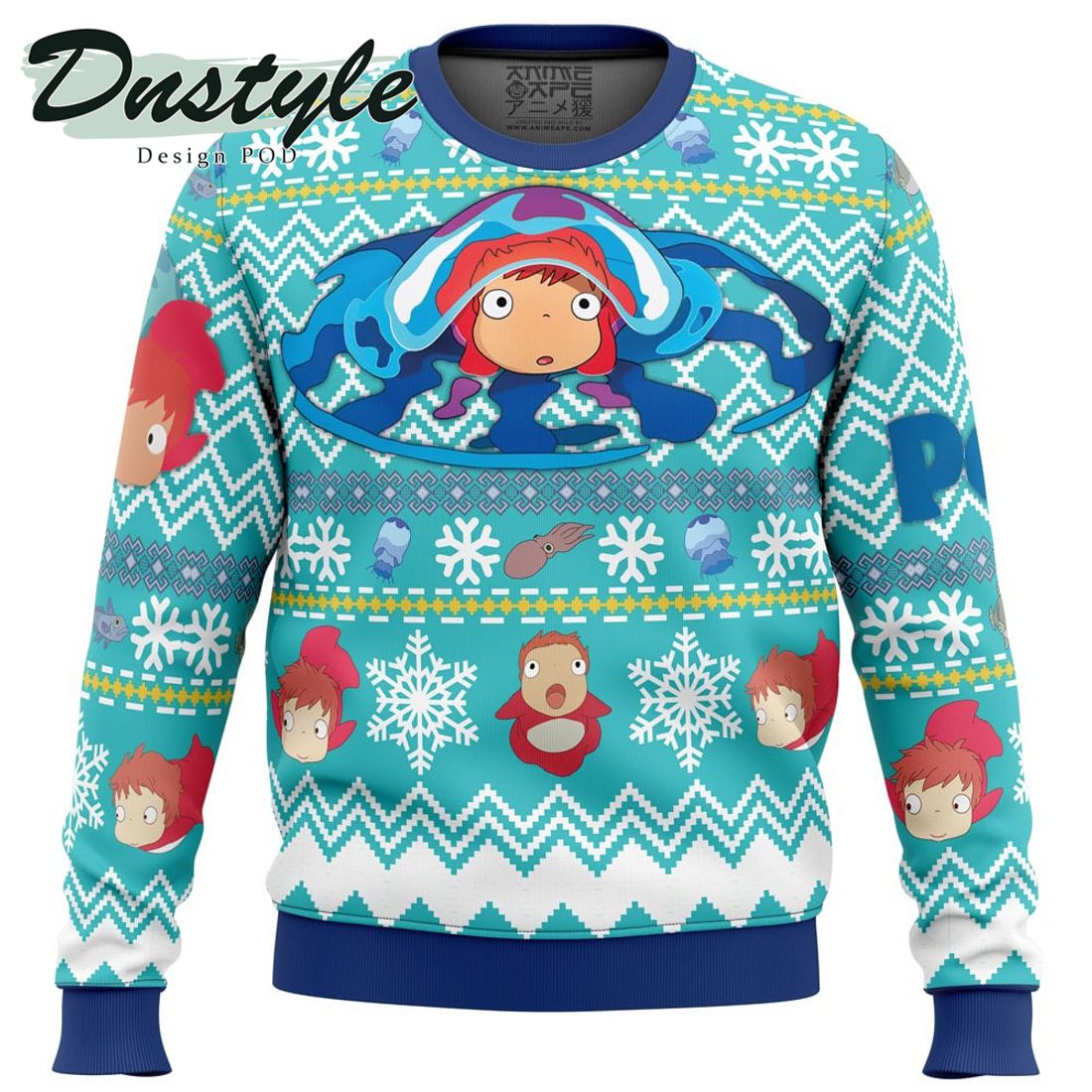Studio Ghibli Ponyo Ugly Christmas Sweater
