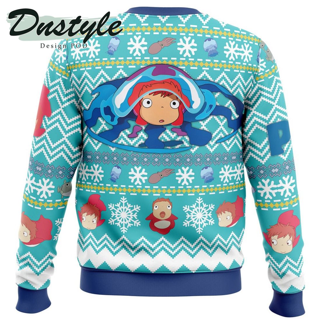 Studio Ghibli Ponyo Ugly Christmas Sweater 1