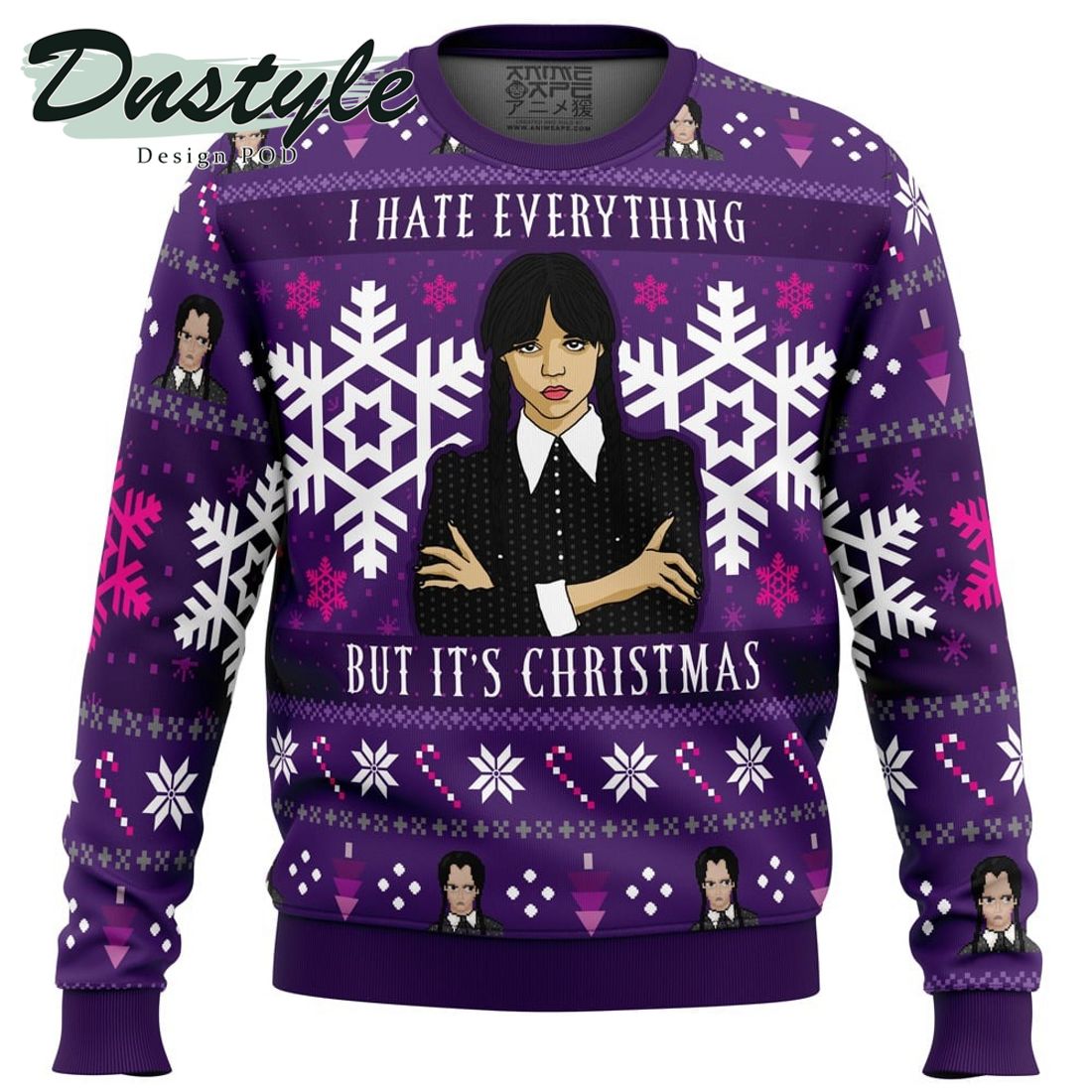Wednesday Adams Family Ugly Christmas Sweater