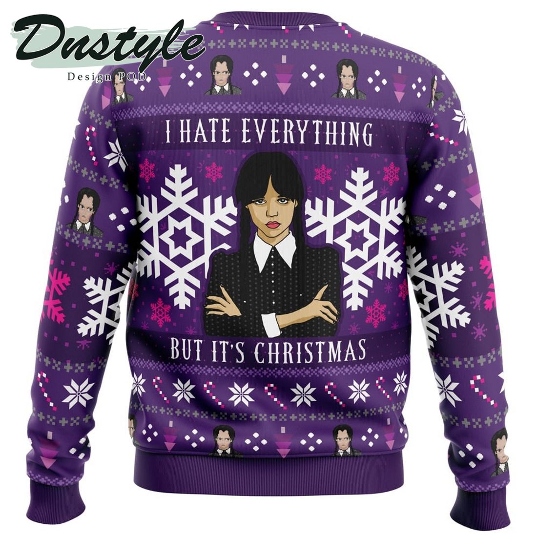 Wednesday Adams Family Ugly Christmas Sweater 1