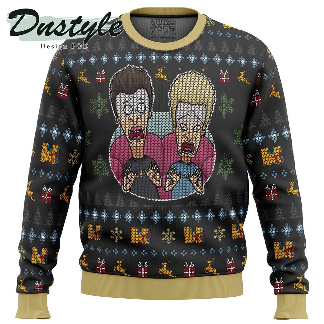 Beavis and Butthead Do Christmas Ugly Sweater