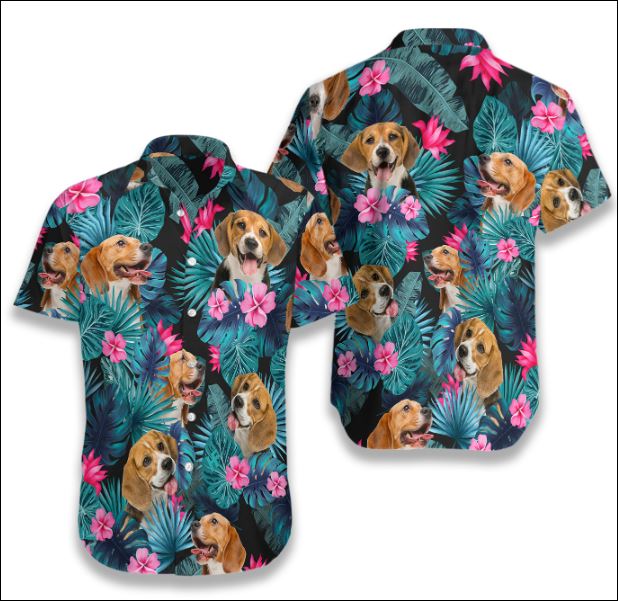 Beagle Tropical hawaiian shirt