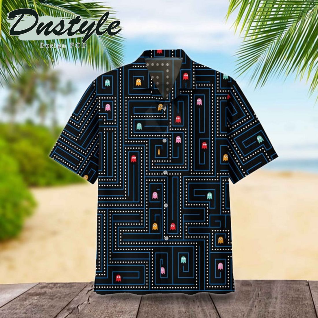 Pac Man Arcade Namco Hawaiian Shirt