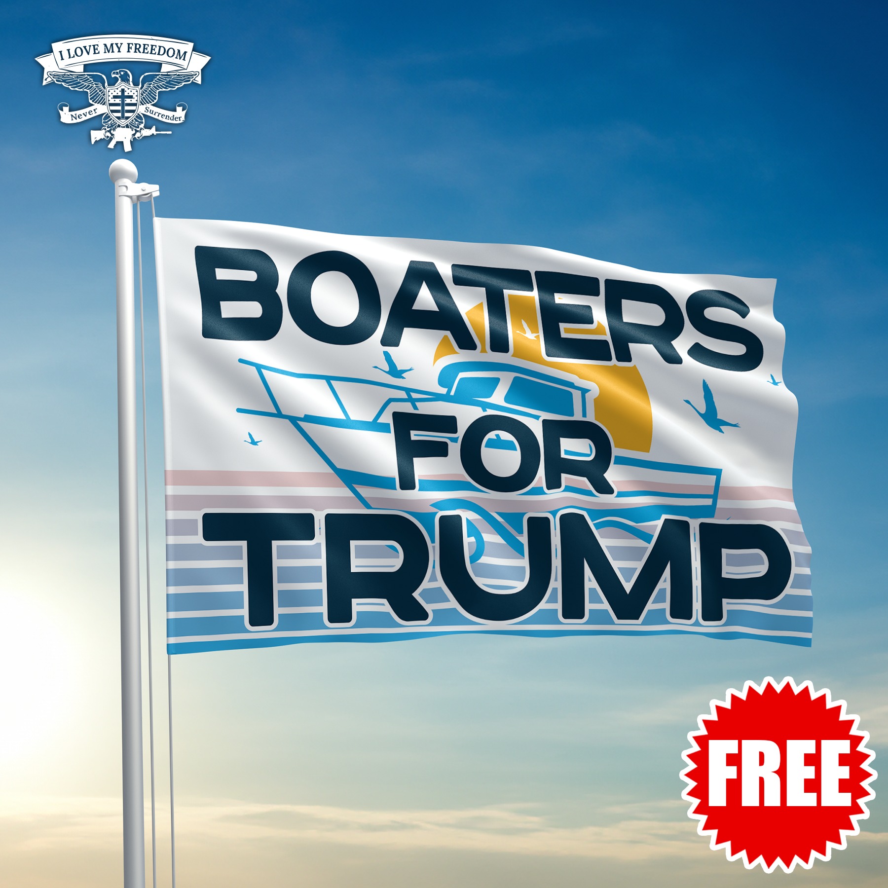Boaters for Trump flag