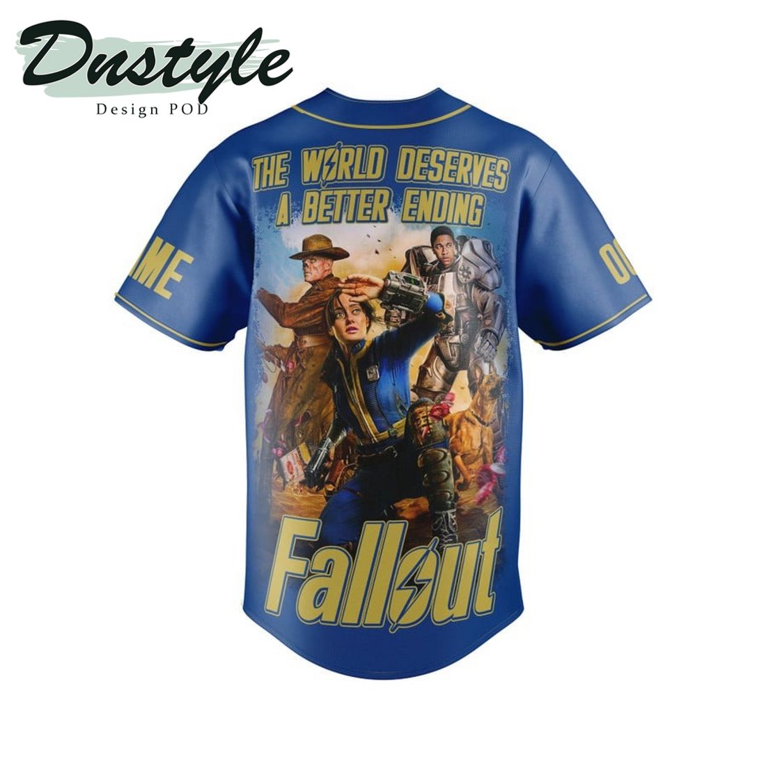 Fallout the world deserves a better ending personalized baseball jersey
