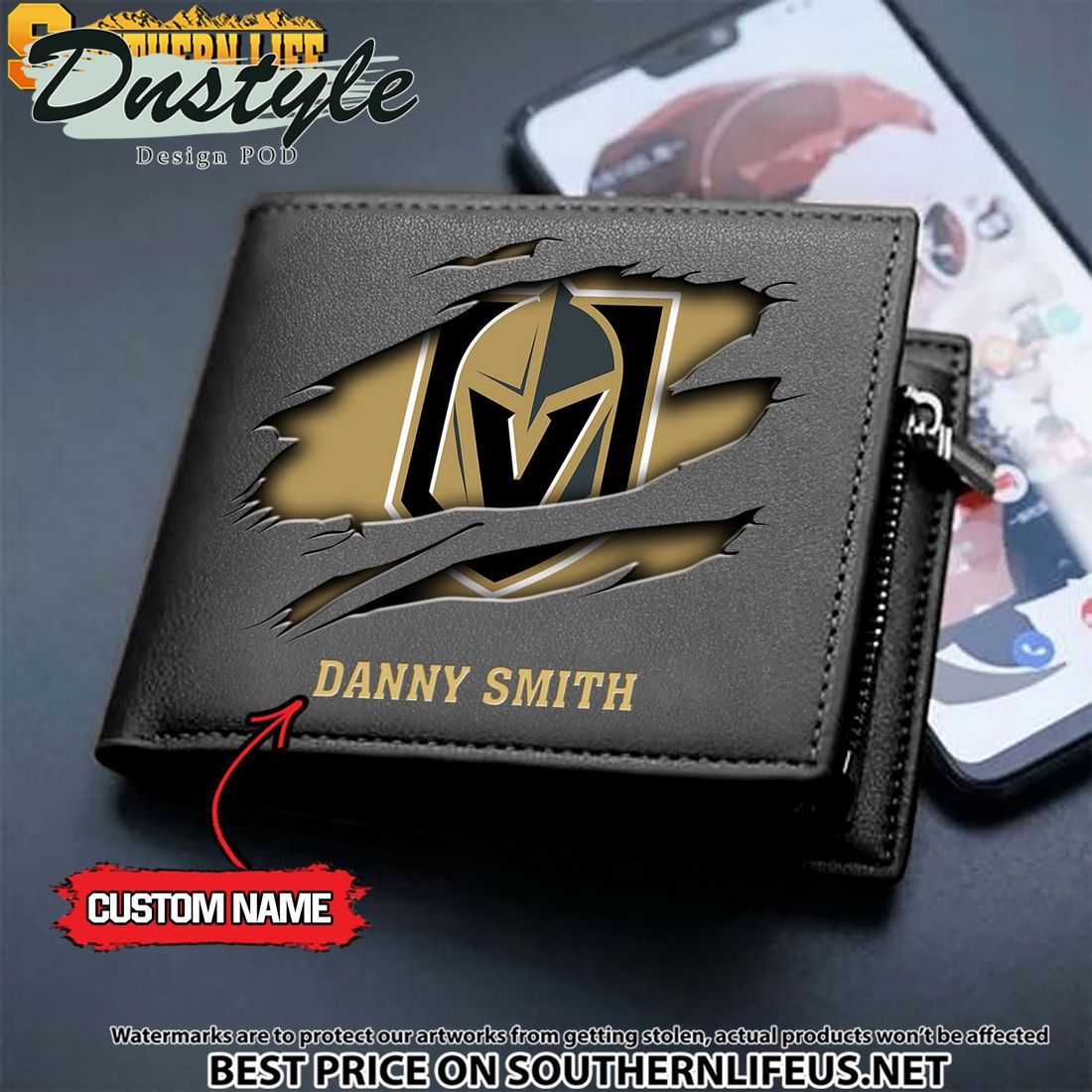 Vancouver Canucks NHL Custom Leather Wallet