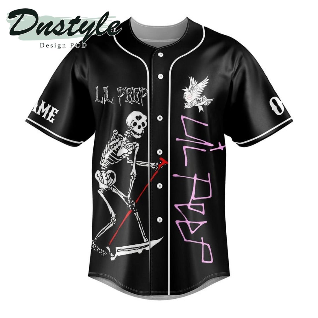 Lil Peep Everybody Everything Custom Name and Number Baseball Jersey
