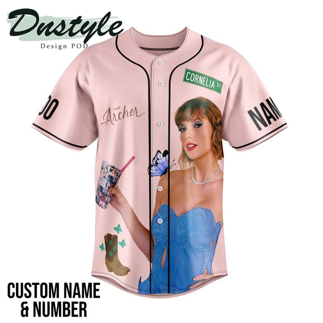 Taylor Swift The Eras Tour Custom Name And Number Baseball Jersey