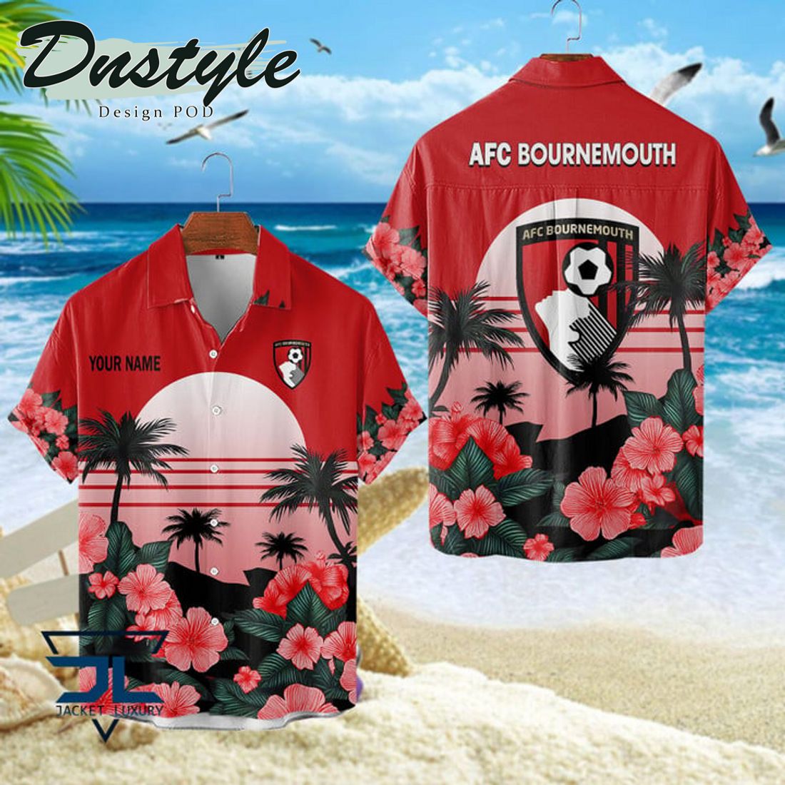 AFC Bournemouth 2024 Custom Name Hawaiian Shirt