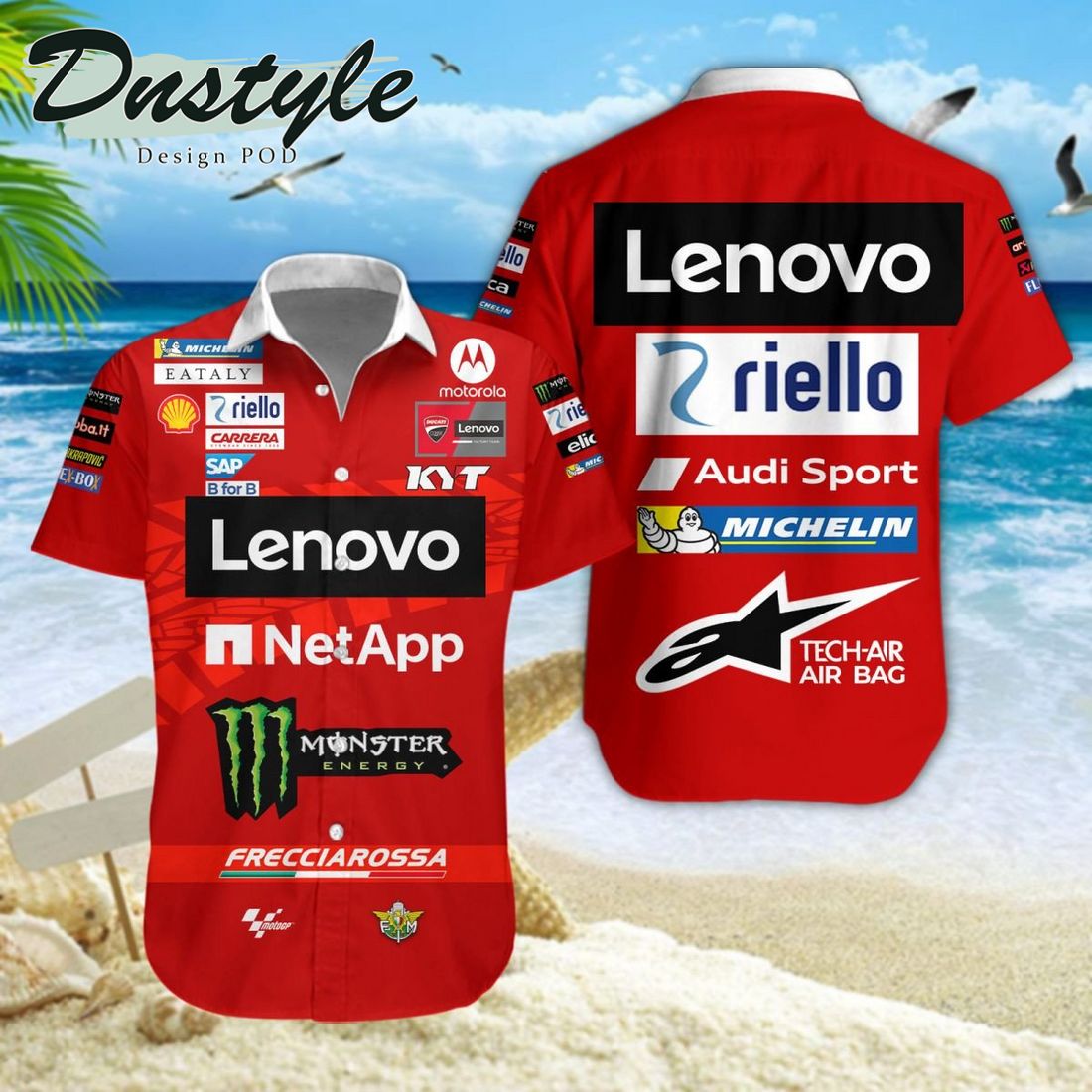 Ducati Lenovo Team MotoGP 2024 Hawaiian Shirt