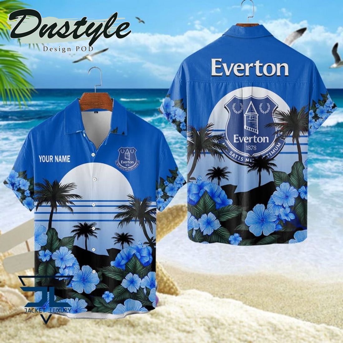 Everton FC 2024 Custom Name Hawaiian Shirt
