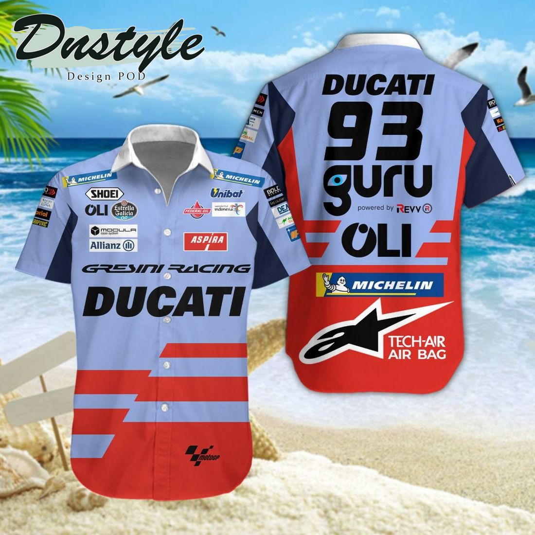 Ducati Lenovo Team MotoGP 2024 Hawaiian Shirt