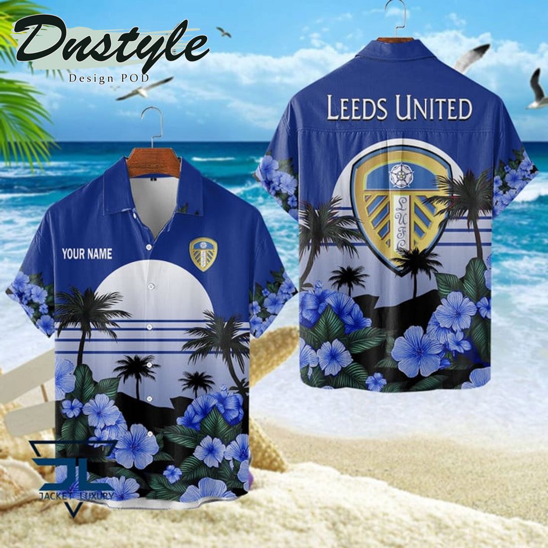 Leeds United FC 2024 Custom Name Hawaiian Shirt
