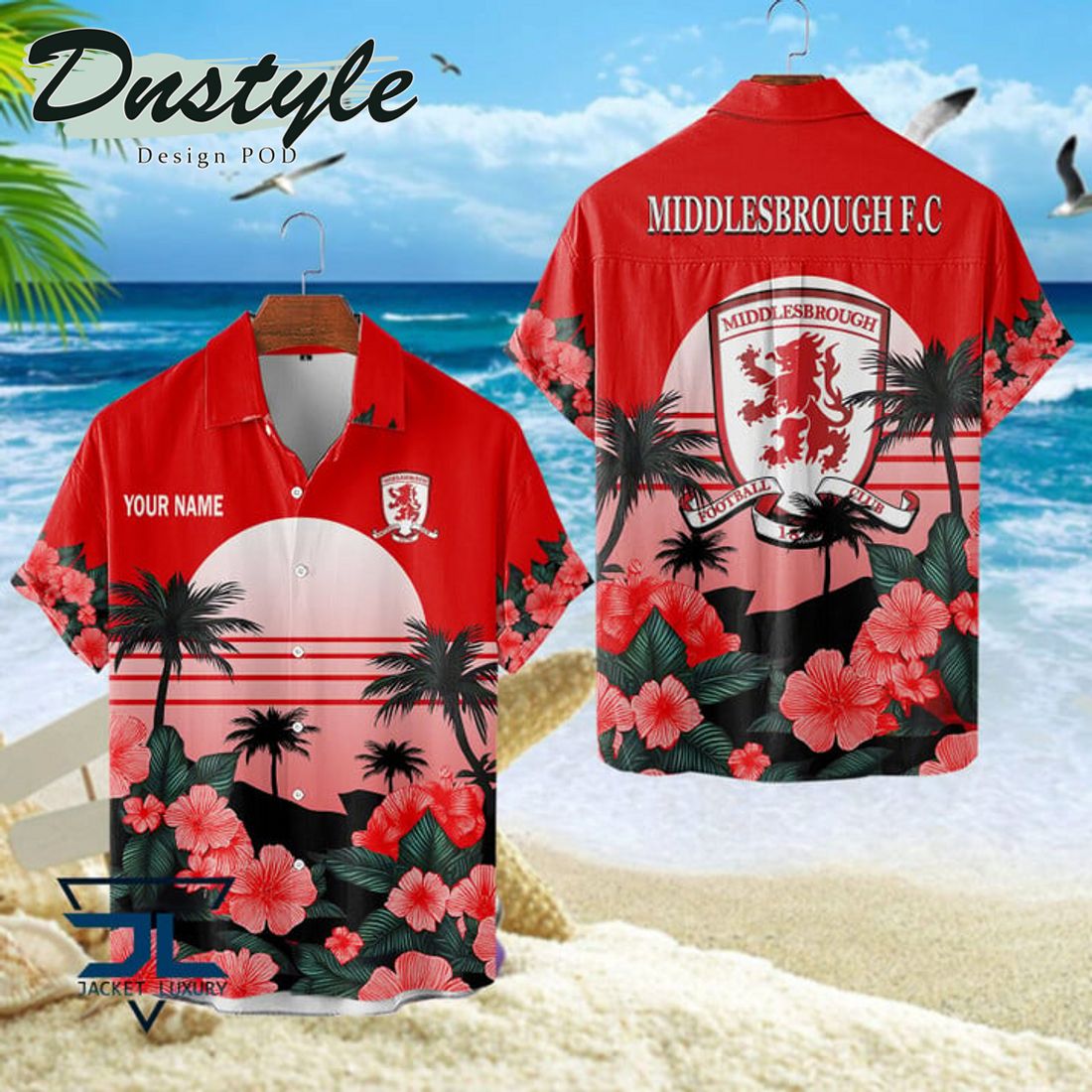 Middlesbrough FC 2024 Custom Name Hawaiian Shirt