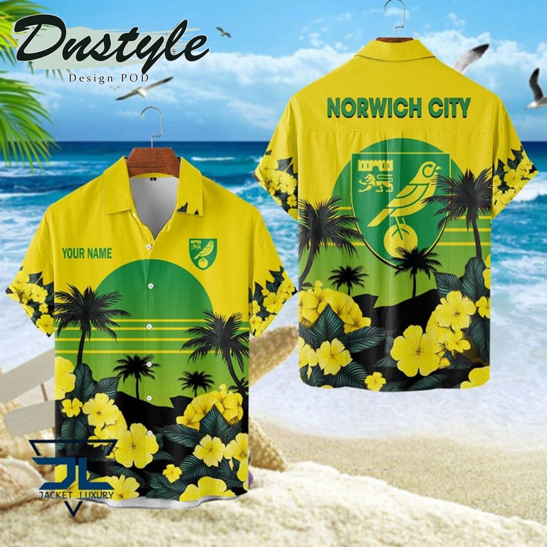Norwich City 2024 Custom Name Hawaiian Shirt