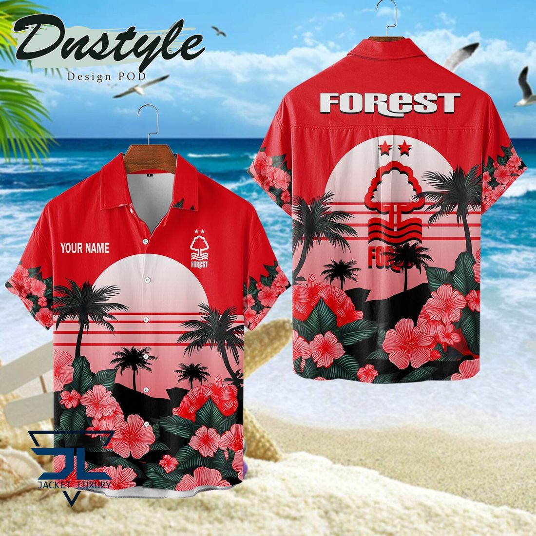Nottingham Forest FC 2024 Custom Name Hawaiian Shirt